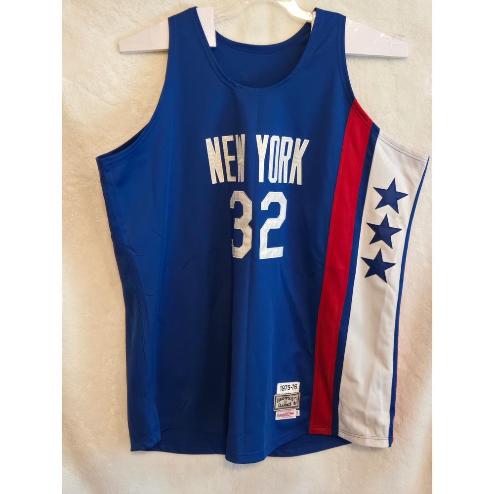 Mitchell & Ness Julius‎ Erving Mens 58 4XL NY Nets 1975-76 Jersey Blue Dr J 32